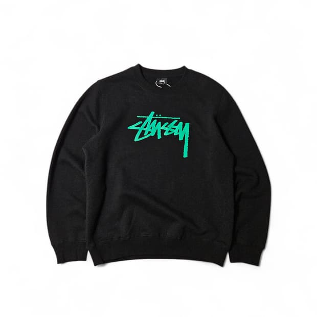 스투시 스탁로고 크루넥 맨투맨 스웻셔츠 L 민트급