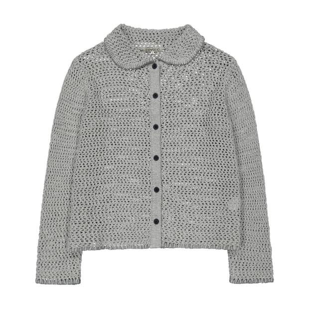 코이세이오 NET KNIT CARDIGAN GREY