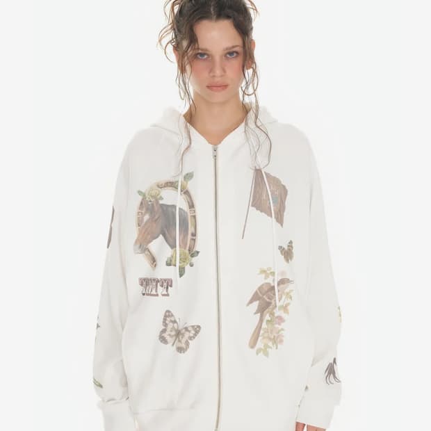 새상품!투머피택스 웨스턴 와플 후드 집업