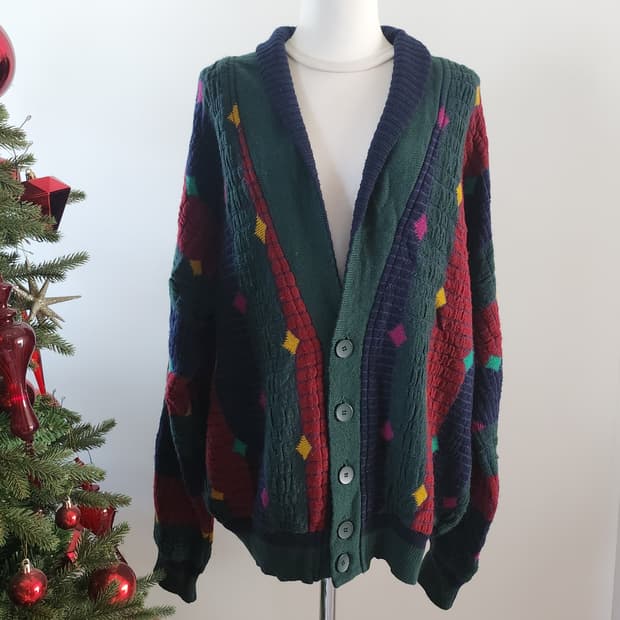 Calo colucci 케이블 빈티지 가디건