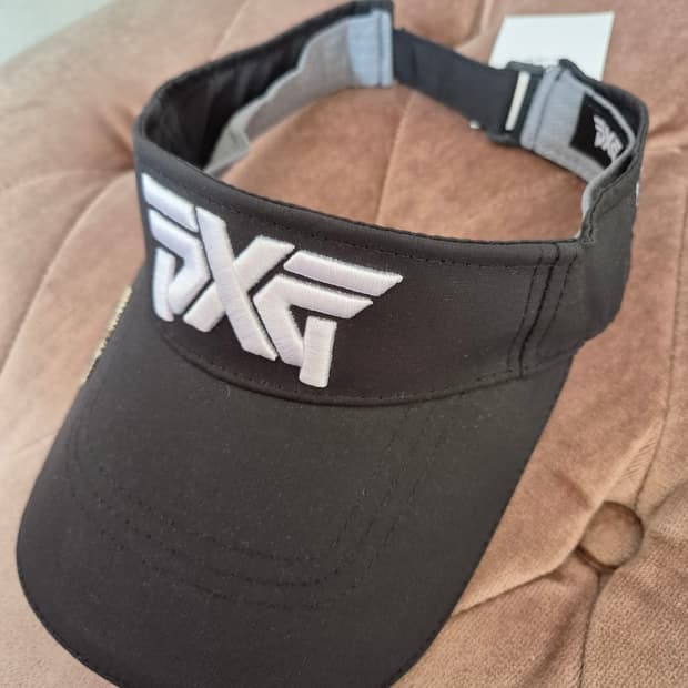 새제품)PXG 블랙 로고 선바이져 선캡 골프모자