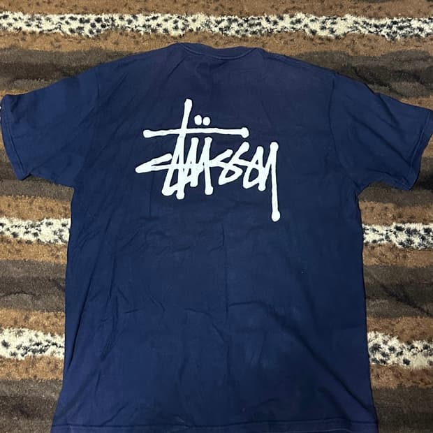Stussy 반팔 티셔츠 L 네이비 2022