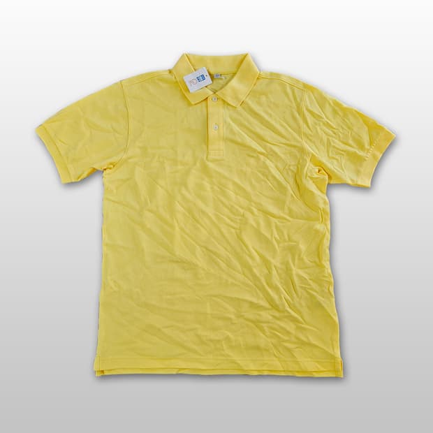 유니클로 jp 카라넥 옐로우 무지 하프티셔츠