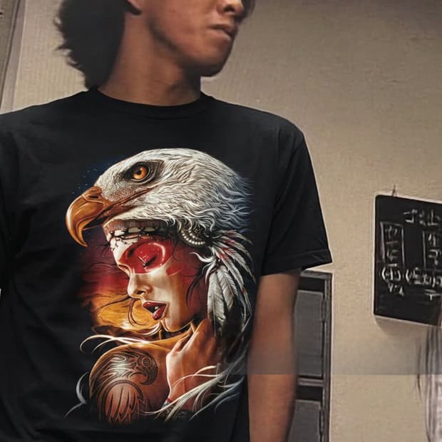 USA Rock Eagle 락이글 싱글스티치 티셔츠 XXL 구제 빈티지