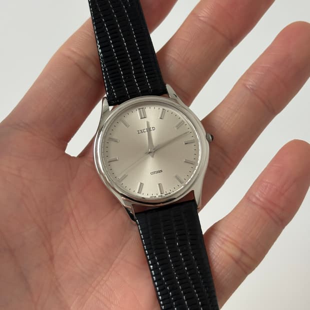 시티즌 1990년대 Exceed 샴페인 다이얼 실버 