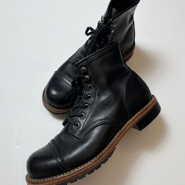 호킨스 아이언레인저 블랙 레더 워커 부츠 Q1399