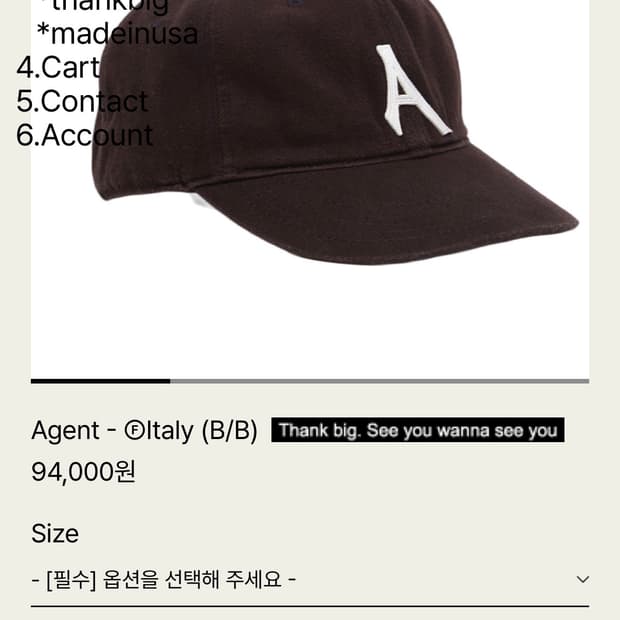 테프스토어즈 모자 구합니다 (m사이즈)