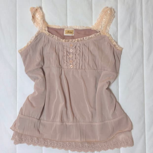 모리걸 히메갸루 일본 레이스 프릴 캐미솔 나시