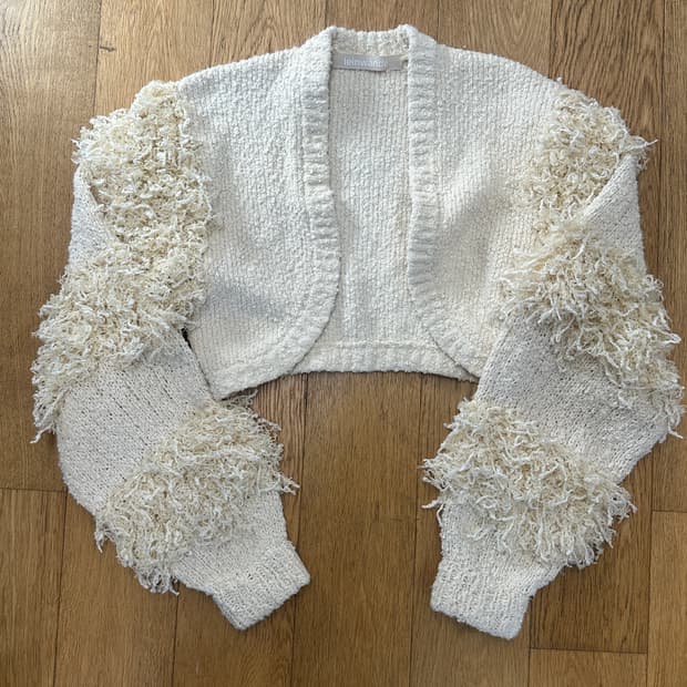 LEINWANDE 트위드 프린지 가디건 최상급