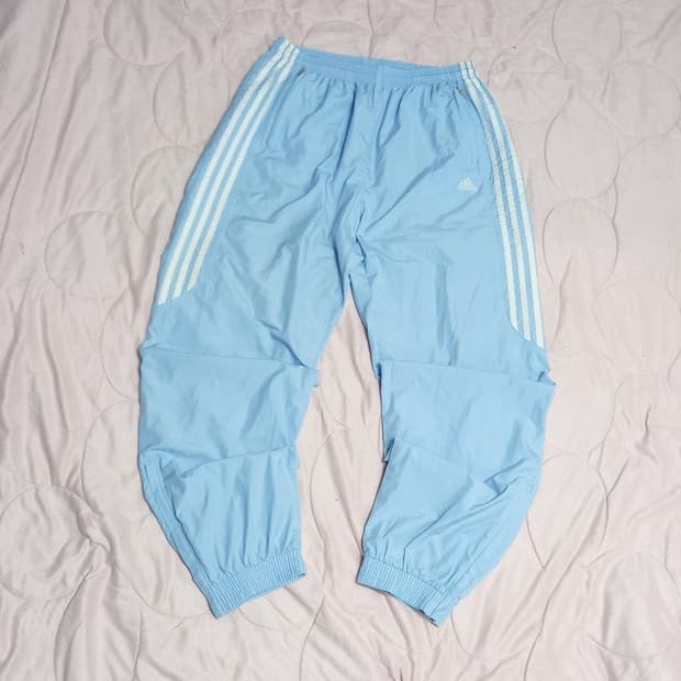 아디다스 90s 스카이블루 삼선 조거 트랙 팬츠 바지