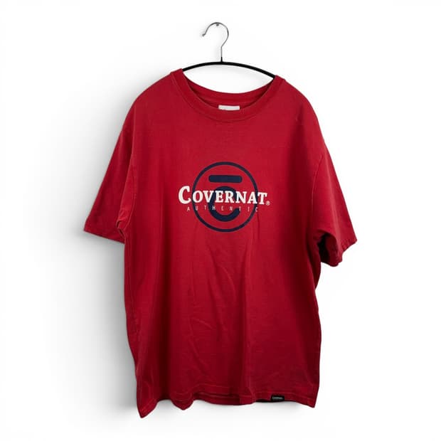 (XL) 커버낫 프린팅 반팔 티 레드