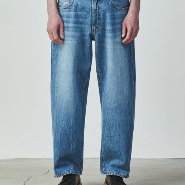L] 유니폼브릿지 wide crop denim pants indigo w