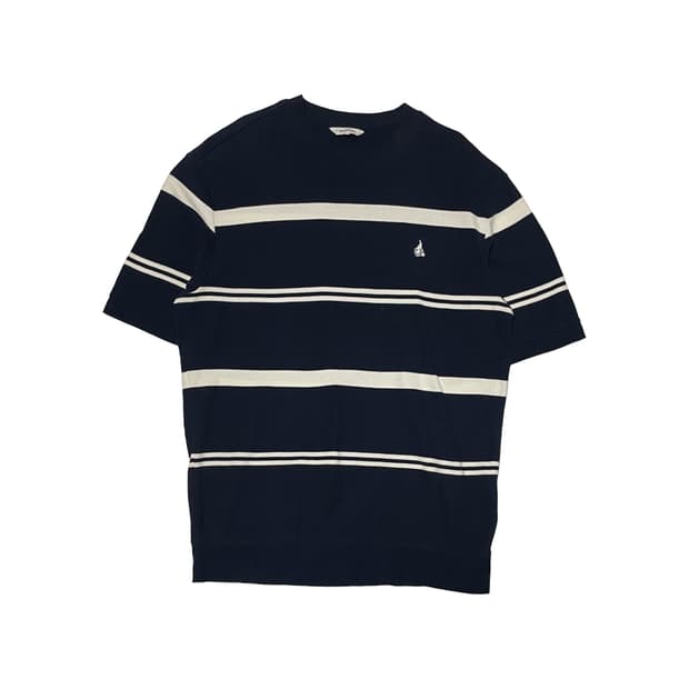 빈폴 스트라이프 니트 반팔 티셔츠
