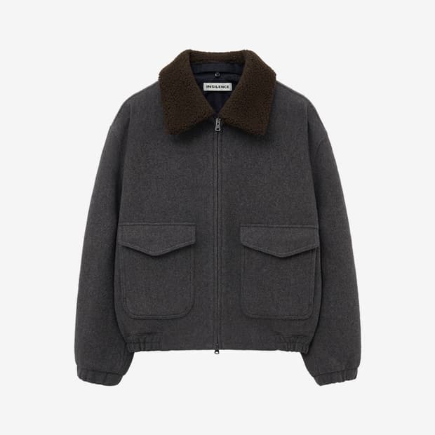 인사일런스 디테처블 칼라 캐시미어 블루종 GREY BROWN L사이즈