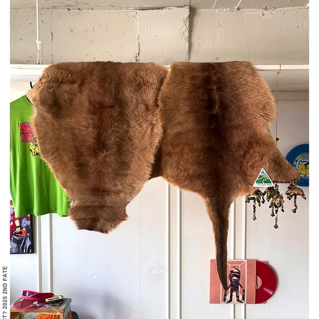 (B)2000s Australian Kangaroo Skin Carpet