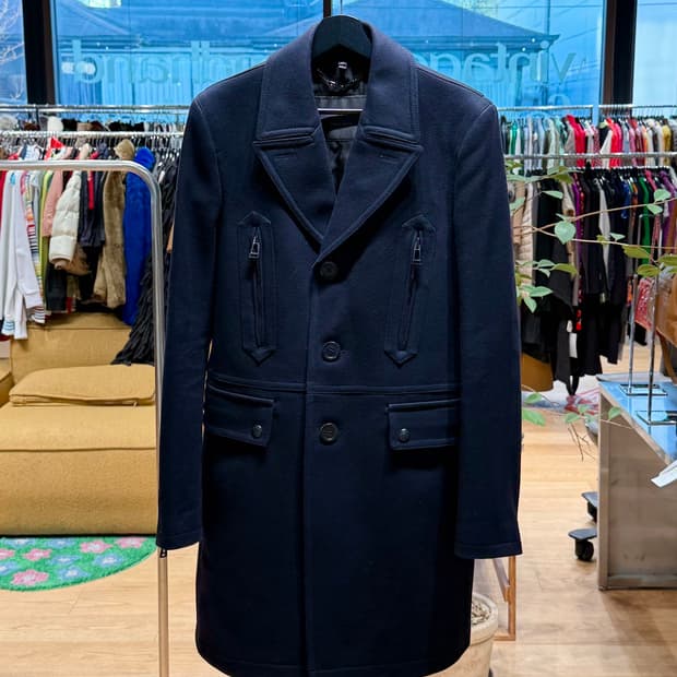 벨스타프 네이비 잉글랜드 캐시미어혼방 울 코트 