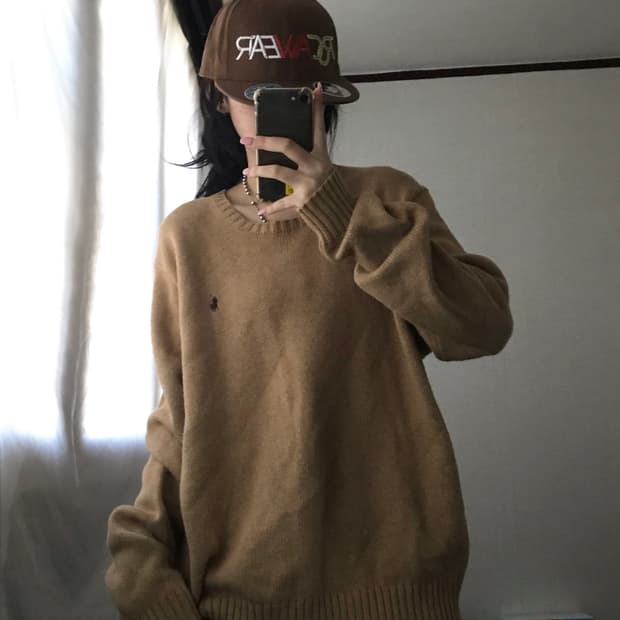 폴로 베이지 니트