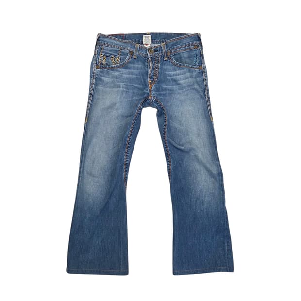 True Religion 트루릴리젼 빌리 자이언트T 스티치 부츠컷 데님