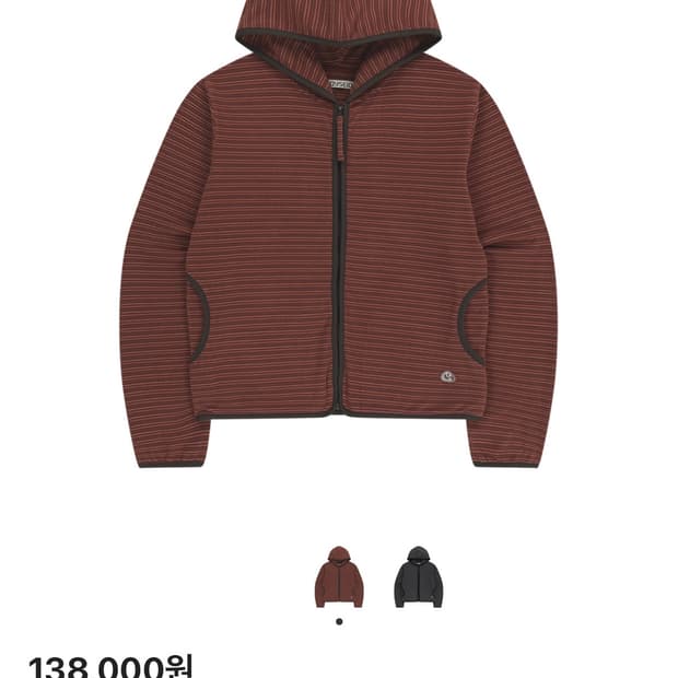 코이세이오 스트라이프 플리스 후드집업 레드