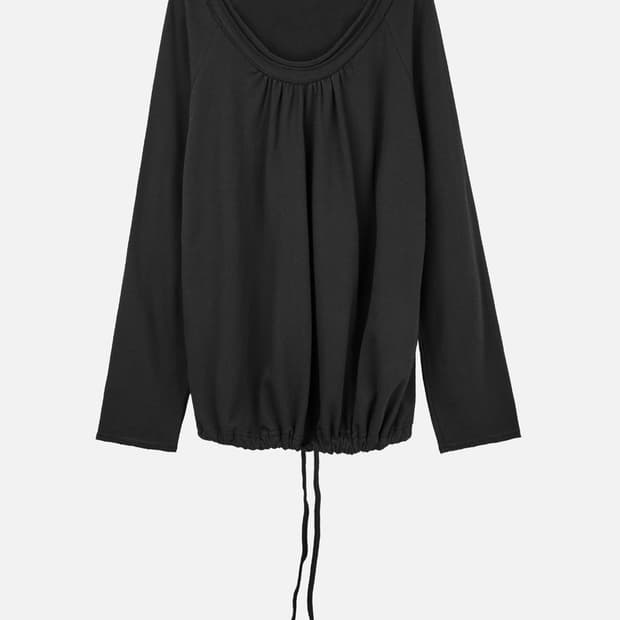 [Exclusive] Round Hem String Top