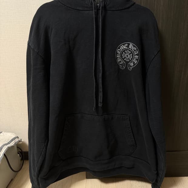 크롬하츠 실버 글리터 후드티 L