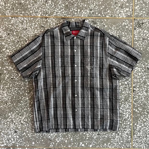 슈프림 메탈릭 체크셔츠 23SS