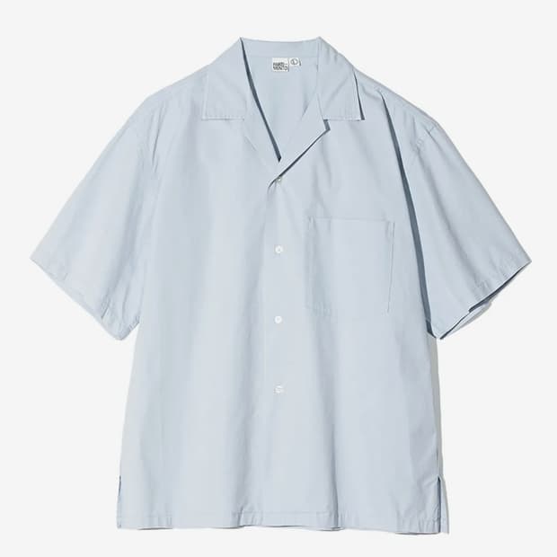 [L]파르티멘토 VTG 워시드 오픈 카라 셔츠 스카이 블루