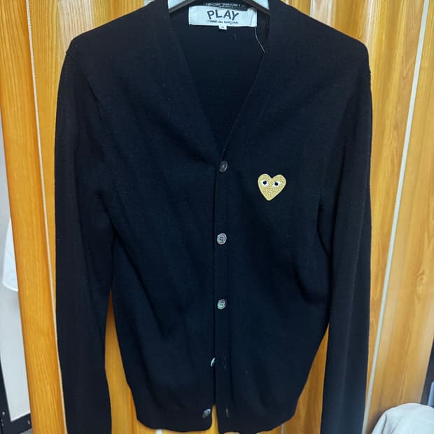 꼼데가르송 플레이 골드하트 가디건 S