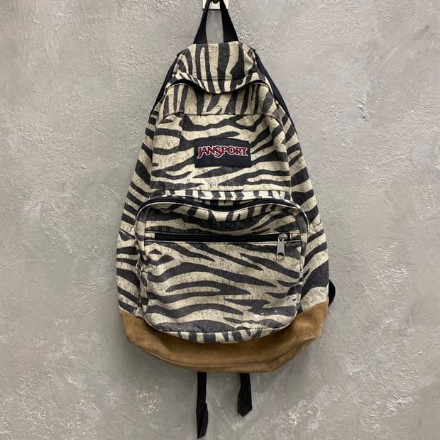 [37*54] Jansport 잔스포츠 지브라패턴 스웨이드 바텀 백팩