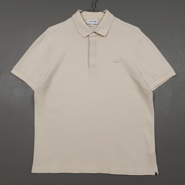 100) 라코스테 신형 21ss 멀티크록 폴로 셔츠 반팔 카라티 베이지