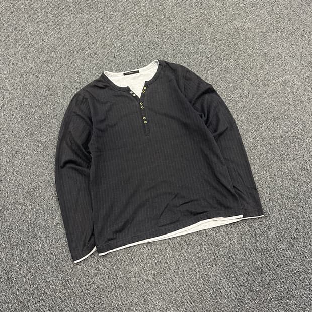 L) 재패니즈 빈티지 APOY 헨리넥 레이어드 롱슬리브 긴팔티