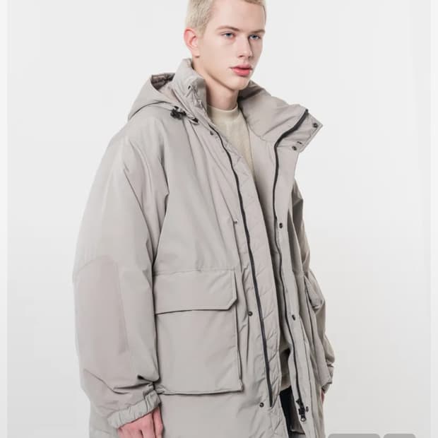 [L]비슬로우 21FW 오버사이즈 헤비다운파카