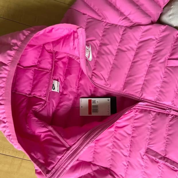 나이키 여성 키즈 루즈핏 경량 패딩(pink)