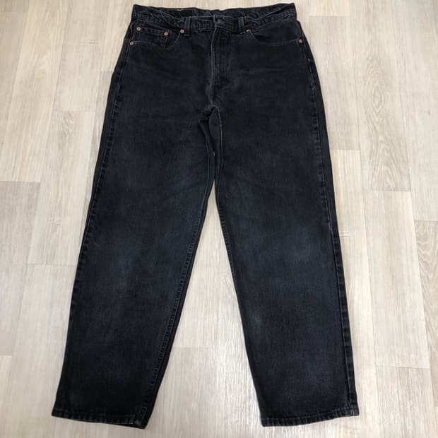 (34) 90's 리바이스 Levi's 미국 550 릴렉스드핏 흑청 데님