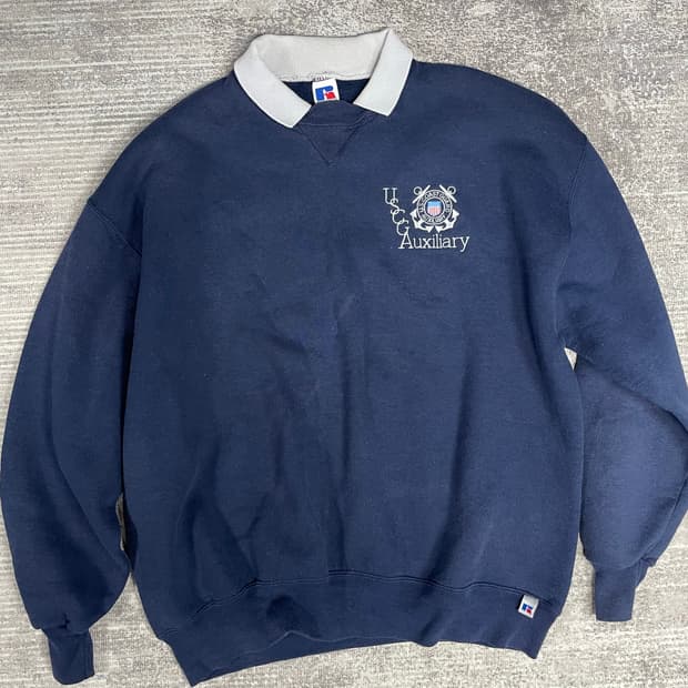 90s RUSSELL US NAVY 코스트가드 스웻