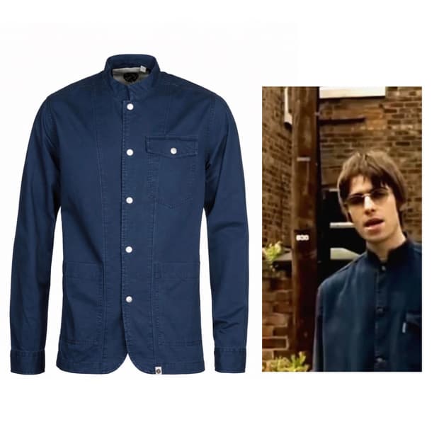 Pretty Green 노카라 네이비 오버셔츠