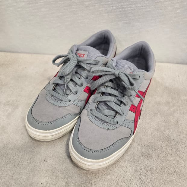 아식스 회색 핑크 운동화 스니커즈 240