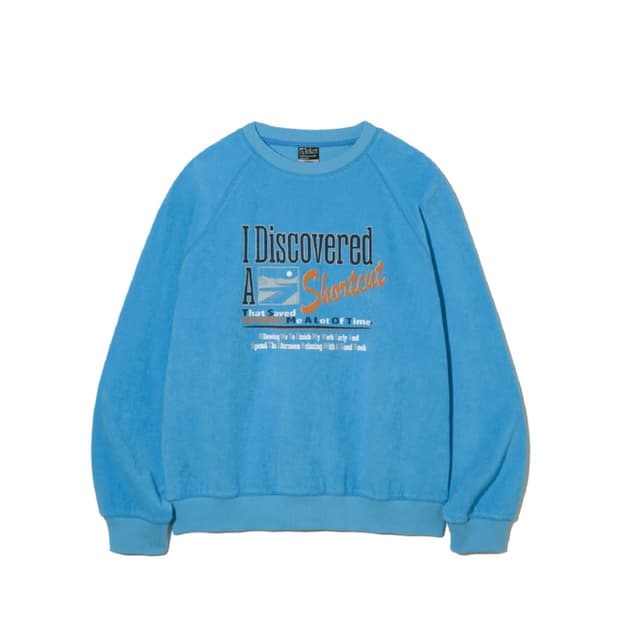 테켓(teket) 블루 스웻셔츠 L(1회촬영)