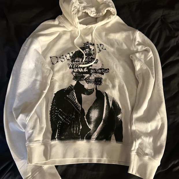Dsquared2 Punk Liot White Hoodie