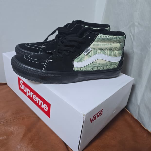 반스 슈프림 스케이트 그로소 미드 달러 블랙 290