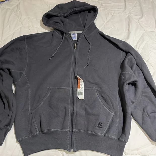 러셀 애슬레틱 스웻 후드집업 차콜