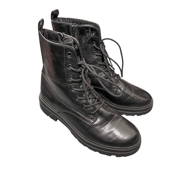 LEATHER COMBAT BOOTS