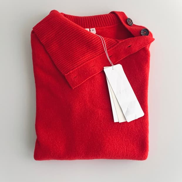 Arket 소프트 메리노 울 롤넥 레드 xs