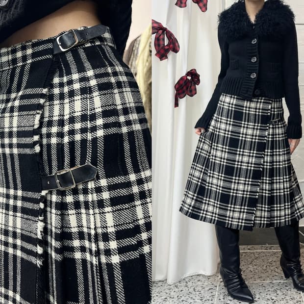 black scottish lap skirt