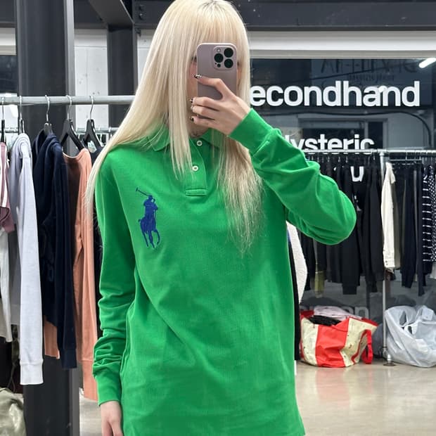 폴로 랄프로렌 빅포니 그린 PK 긴팔 롱슬리브