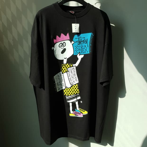 00, 90s STUSSY print tee