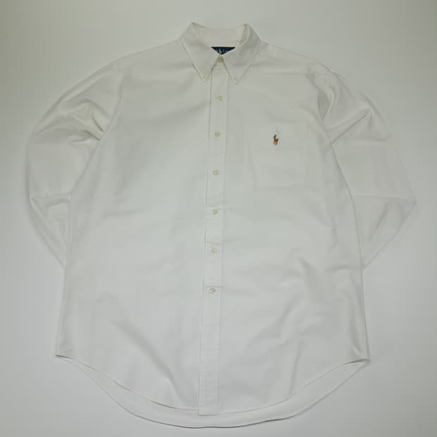CL471 L 폴로 90s 코튼 멀티포니 화이트 셔츠 남방