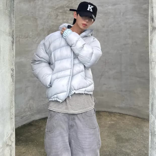 밈더 워드로브 패딩 스카이블루 1 새상품