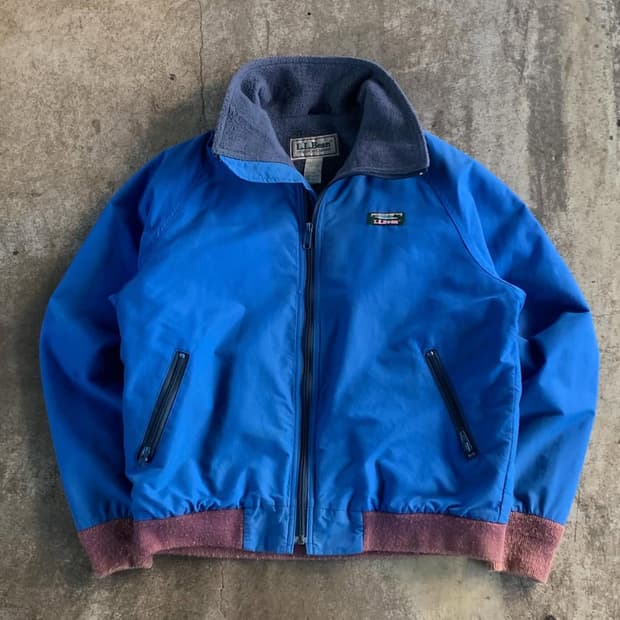 80s L.L.Bean 웜업 자켓 L 파란색