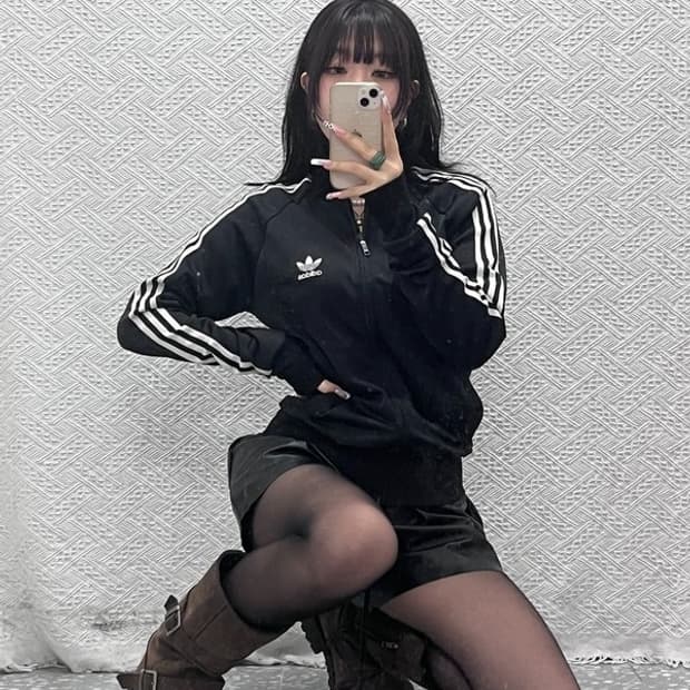 아디다스 흑탭 슈퍼스타 오리지널 삼선 져지 집업 95 C11092